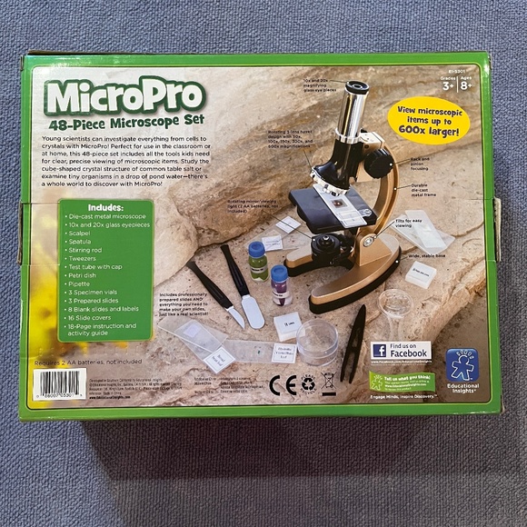 MicroPro 48 piece Microscope set Science  & 24 Prepared Microscope Slides - Picture 11 of 12